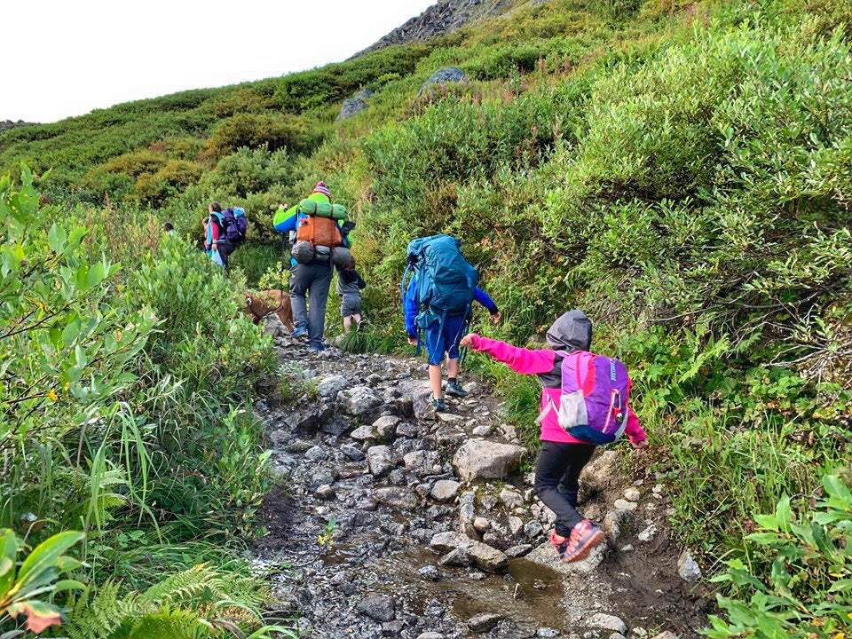 Backpacking with 6 kids in Hatcher Pass, Alaska