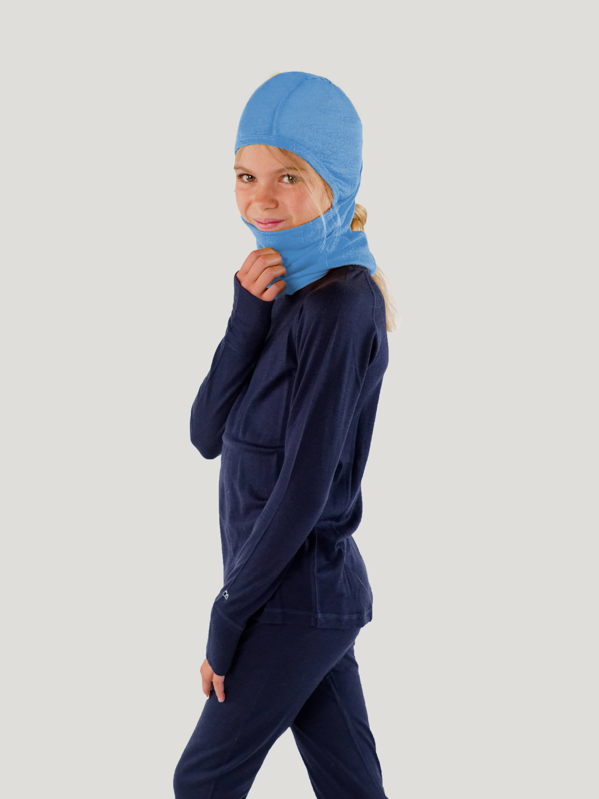 TELOPLAN テーロプラン Atitaya balaclava ブルー Merino Balaclava with Ponytail Hole – All Ages – Morrison Outdoors