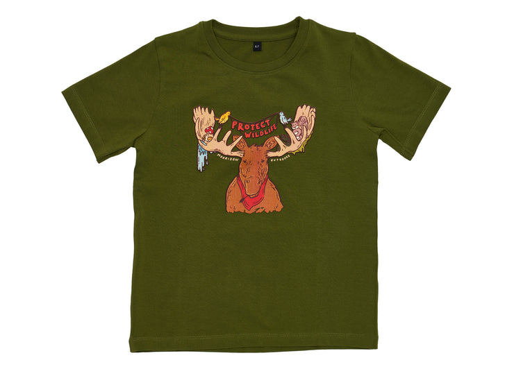 Protect Wildlife Moose Kids T-shirt
