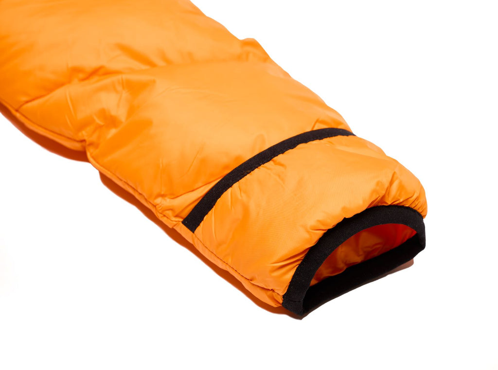 Big Mo 40° Kids Sleeping Bag (2-4 Years Old) in Ember Orange - Cuff View - Morrison Outdoors
