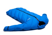 Big Mo 40° Kids Sleeping Bag (2-4 Years Old) in Blazing Blue - Diagonal View - Morrison Outdoors