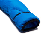 Little Mo 40° Synthetic Baby Sleeping Bag Blazing Blue Cuff View - Morrison Outdoors
