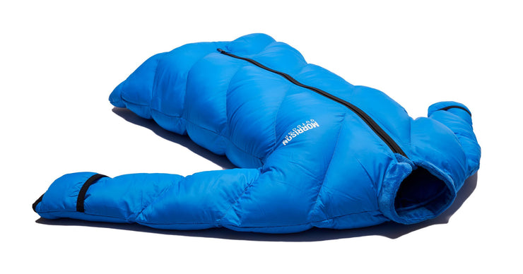 Little Mo 40° Synthetic Baby Sleeping Bag Blazing Blue Side View - Morrison Outdoors